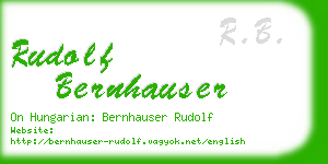 rudolf bernhauser business card